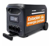 HYUNDAI Estación de Energía Portátil 3000W con Carga Rápida 1,7h - Power Station con App y Batería Expandible - Generador Solar con SAI para Emergencias - Batería LiFePO4 Robusta y Silenciosa