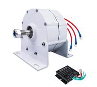 HYZHANHONG Generador de Turbina Eólica, 6000W-8000W Portátil 220V 48V 24V 12V Alternadores CA de Imán Permanente sin Engranajes Adecuados para Energía Hidráulica/Eólica (con Base),24v