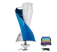 HYZHANHONG Kit de Generador de Turbina Eólica Vertical Helicoidal Portátil de 3000W, Generador de Turbina Eólica de Eje Vertical de Bajo Ruido 12V24V48V220V con Controlador,124V