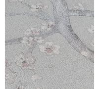HZ62044-Horizonte Floral Gris Metálico Rosa Galerie Papel Tapiz