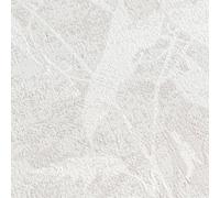 HZ62049-Horizonte Hoja De Árbol Crema Metálico Blanco Galerie Papel Tapiz