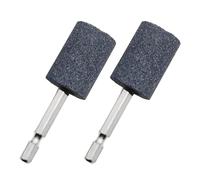 Hzoibyze 2 Piezas Cabezal Afilador Hexagonal Rueda Rectificadora Accesorio Taladro Corindón Marrón Adecuado para Trabajos de Metal Madera Maquinaria, Cilíndrico 79mm