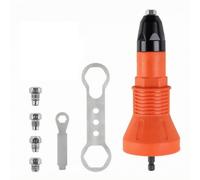 Hzoibyze Convertidor Taladro a Remachadora Práctico Adaptador Pistola Remachadora Eléctrica para Chapistas, Aficionados Al Bricolaje, Naranja