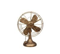 Hzoibyze Réplica Ventilador Antiguo Elegante, Dorado | corativo, Adorno Ventilador Vintage Metal, para Hogar, Bar, Restaurante
