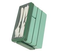 Hztyyier Box, Lonchera Apilable con 4 Compartimentos, Lonchera para Adultos de 3 Capas para el Trabajo y la Escuela (GREEN)