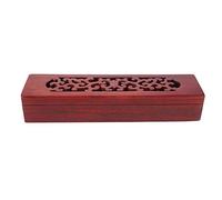Hztyyier Caja Larga de Madera Tallada Porta Incienso Artesanal para Ritual Budista for Suministro Espiritual