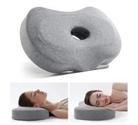 hzuisst Almohada para piercing de oreja con agujero, almohada de espuma viscoelástica con funda extraíble para dormir de lado