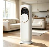 HZWJD Aires Acondicionados Portátiles,Ventiladores De Torre para Enfriar Silenciosamente El Dormitorio,Enfriador De Aire Evaporativo Oscilante De 90° White,29 * 24 * 81cm