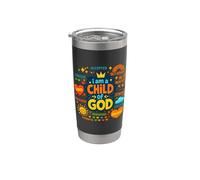 I AM A Child OF GOD hopeInspirational print Vaso térmico de acero inoxidable de doble pared