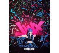I AM JINX Graffiti Doodle Arcane Theme Comic Style Notebook: BE JINXED Comic Art Style Notebook For Teens (8.5 x 11 inches) Blank Lined Notebook Journal- 120 Pages