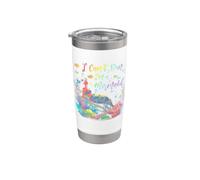 I Can't Run Im A Mermaid Lover Colorido Coral Ocean Sea Life Vaso térmico de acero inoxidable de doble pared
