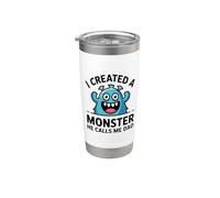 I Created A Monster He Calls Me Dad Vaso térmico de acero inoxidable de doble pared