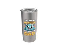 I Created A Monster He Calls Me Dad Vaso térmico de acero inoxidable de doble pared