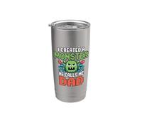 I Created A Monster He Calls Me Dad Vaso térmico de acero inoxidable de doble pared