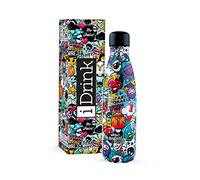 ITOTAL iDrink Botella Térmica Revolucionaria, 2 Paredes, Botella de Acero Inoxidable 500ml (GRAFFITI)