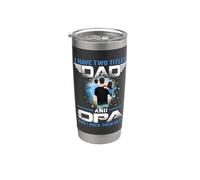 I Have Two Titles Dad And Opa Funny Fathers Day Vaso térmico de acero inoxidable de doble pared