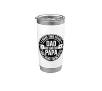 I Have Two Titles Dad And Papa And I Rock Them Both Vaso térmico de acero inoxidable de doble pared