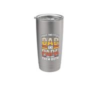 I Have Two Titles Dad And Papa And I Rock Them Both Vaso térmico de acero inoxidable de doble pared