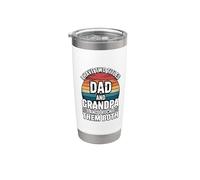 I Have Two Titles Dad And Papa And I Rock Them Both Vaso térmico de acero inoxidable de doble pared