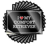 I Love My Comfort Retriever Bumper Lake Life Decor | Paquete de calcomanías extraíbles (12 x 18 cm)