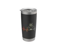 I Love New Year's Eve Retro Heartbeat Vaso térmico de acero inoxidable de doble pared