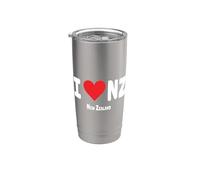 I Love NZ Heart NZ Love Nueva Zelanda Cultura maorí Vaso térmico de acero inoxidable de doble pared