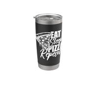 I Love Pizza, Cool Pizza Illustration Novelty Graphic Design Vaso térmico de acero inoxidable de doble pared