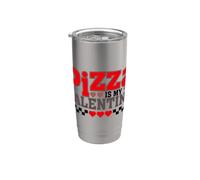 I Love Pizza, Cool Pizza Illustration Novelty Graphic Design Vaso térmico de acero inoxidable de doble pared