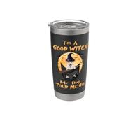 I’m a Good Witch My Dog Told Me So Corgi Dog Hallowwen Vaso térmico de acero inoxidable de doble pared