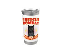 I Rescue Bombay Cat What's Your Superpower Funny Cats Lover Vaso térmico de acero inoxidable de doble pared