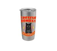 I Rescue Bombay Cat What's Your Superpower Funny Cats Lover Vaso térmico de acero inoxidable de doble pared