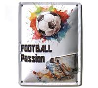 I&S/Las colecciones retro placa de metal en relieve 20 x 15 cm Foot passion - Desing I&S