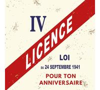 I&S / Les collections rétro I&S/Colecciones Retro IETSCPMD14111 - Tarjeta para tu cumpleaños, diseño de cumpleaños, con texto en francés (15 x 15 cm), color blanco