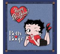 I&S / Les collections rétro IETSCPMD19007 BETTY BOOP - Tarjeta de felicitación para niña y mujer, diseño de corazones rojos con sobres blancos, 15 x 15 cm, interior blanco, fabricado en Francia