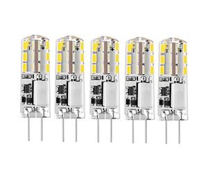 I-SHUNFA 12V G4 LED lámpara de luz fría 6000K 1,24 W reemplazo de 15W de halógeno, cápsula de bombilla con base Bi-Pin tipo JC, bombillas LED de ahorro energético no regulables (paquete de 5)