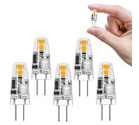 I-SHUNFA Bombillas LED G4,1.2W Blanco Cálido 3000K Bombillas LED 12V Reemplazo para 10W-15W Bombillas Halógenas,120lm No Regulable, Pequeñas para Campana extractora, Cocina (Paquete de 5)