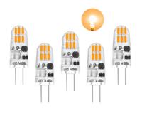 I-SHUNFA Bombillas LED G4, 12V AC/DC Blanco cálido 2700K,160LM Bombillas LED G4,Sin parpadeo,1.5W Sustituye a las bombillas halógenas de 15W,pequeñas bombillas LED con casquillo de pines, 5 pack