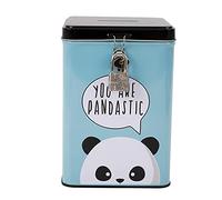 I-Total® - Divertida Hucha con candado y Llaves/Monedero de Metal con Cierre (Panda)