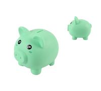 I-TOTAL® - Hucha Divertida Decorativa/Monedero de plástico Resistente (Green Piggy)