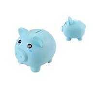 I-TOTAL® - Hucha Divertida Decorativa/Monedero de plástico Resistente (Light Blue Piggy)