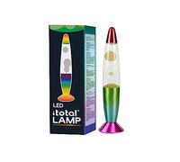 I-TOTAL - Lámpara de lava LED con calentador de cera, sin bombilla (CAMBIA DE COLOR BASE RAINBOW)