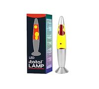 I-TOTAL - Lámpara de lava LED con calentador de cera, sin bombilla (CERA ROJA BASE PLATEADA)