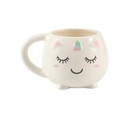 I-TOTAL - Taza de cerámica Chunky, taza para té o café 410 ml (UNICORN)