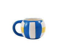 I-TOTAL - Taza de cerámica Chunky, taza para té o café 410 ml (VOLLEYBALL)