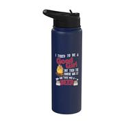 I Tried To Be A Good Girl But Then The Bonfire Was Lit Beer Stainless Steel Insulated Water Bottle