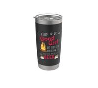I Tried To Be A Good Girl But Then The Bonfire Was Lit Beer Vaso térmico de acero inoxidable de doble pared