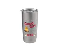 I Tried To Be A Good Girl But Then The Bonfire Was Lit Beer Vaso térmico de acero inoxidable de doble pared