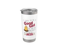 I Tried To Be A Good Girl But Then The Bonfire Was Lit Beer Vaso térmico de acero inoxidable de doble pared