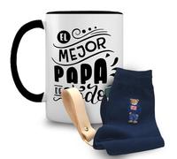 IAMI Pack Regalo Día del Padre | Taza 33 cl, Llavero y Calcetines
