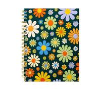 iampanda Spiral Journal Notebook,Strong Twin-Wire Binding with Premium Paper for Women,60 Sheets A5 College Ruled Notebook/Journal,Perfect for School Office Home Gifts,Colorful Daisy
